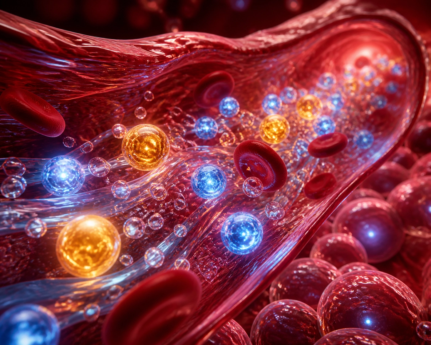 Visualization of vitamins and minerals delivered directly via IV hydration for 100% absorption.