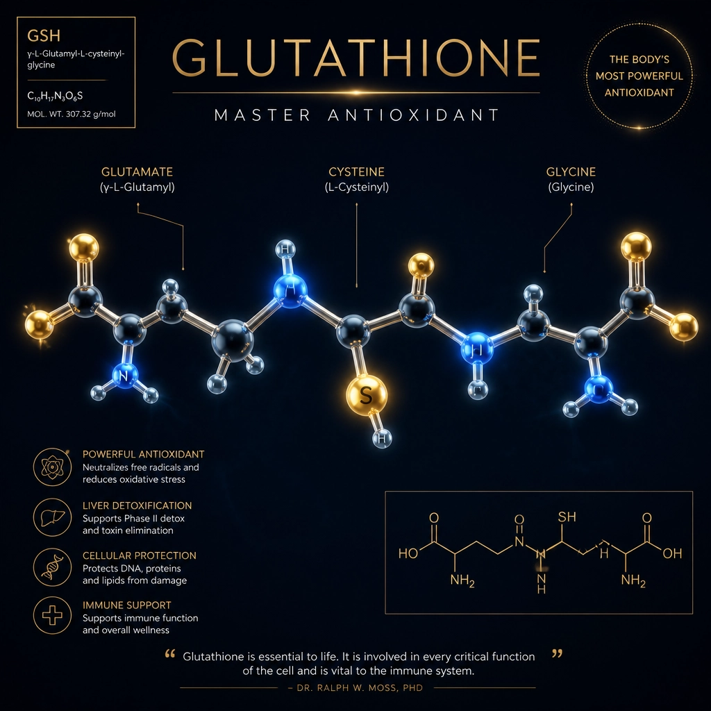 The analytical structure of the master antioxidant molecule