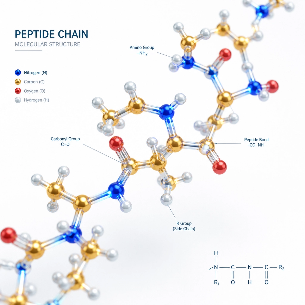 Molecular visualization of a peptide chain